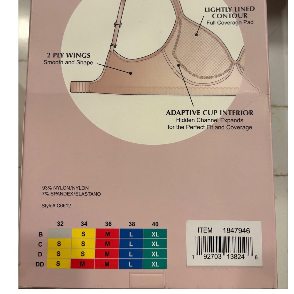 Felina 2 Pack Adaptive Cup Wire Free Bra Black Nude C6612 Small Womens - Picture 3 of 5